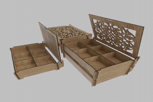 Elegante Juego De Cajones Creativo Digital